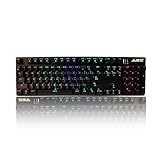 Ajazz RGB Mechanical Gaming Keyboard with Blue Swithch, AK52 USB Wired Backit 104 Classic Layout