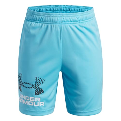 Under Armour Boys' Tech Logo Shorts, (481) Fresco Blue / / Black, Youth Small
