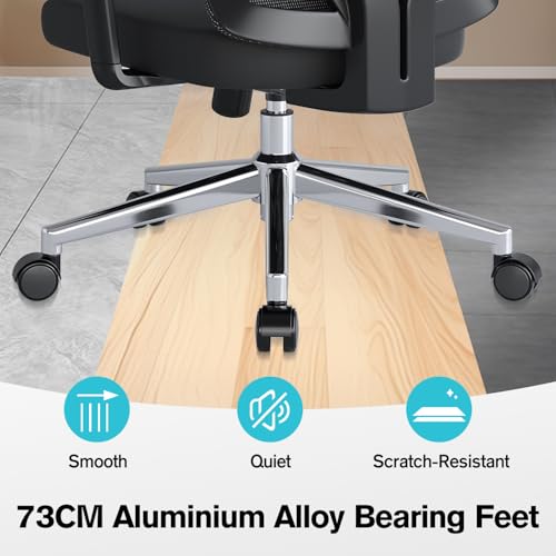 Eucladoceros M16 Ergonomic Office Chair, Desk Chair with 3-Stage Tilt Lock, Headrest, 3D Armrests and Lumbar Support, Computer Chair & Gaming Chair, Mesh Swivel Home Office Chair, Black