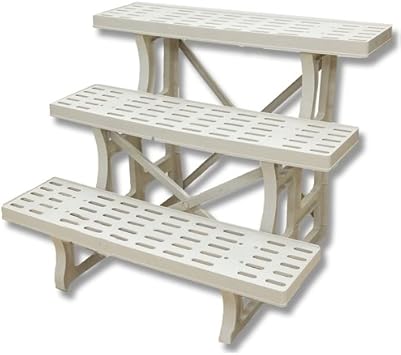 Amazon コーナン オリジナル Pcフラワースタンド 600 3段 ベージュ フラワースタンド 園芸ラック