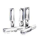 Yosoo 45pcs 1.2ml Silver Mini Lip Gloss Tube Lip Balm Cute Bottle Empty Cosmetic Gloss Container Tube Travel Gloss for Split Charging DIY