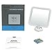 Auxmir 10X Magnifying LED Lighted Makeup Mirror with Suction Base, 360° Swivel, Cordless Cosmetic Vanity Mirror for Home and Travel, Battery Included, Square, 5.12