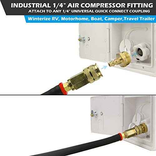 Sprinkler Blowout Adapter RV Winterizing Kit for Winterize Sprinkler Systems, Blowout Plug Quick Connect for Air Compressor Water Blow Out Fitting Adapter for Winterizing RV, Camper, Boat, Motorhome - Thumbnail 4