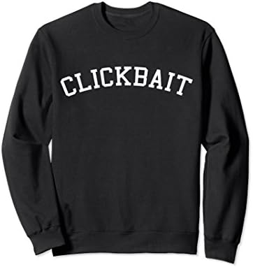 Unisex Clickbait Internet Creator Crewneck Sweatshirt Small Black