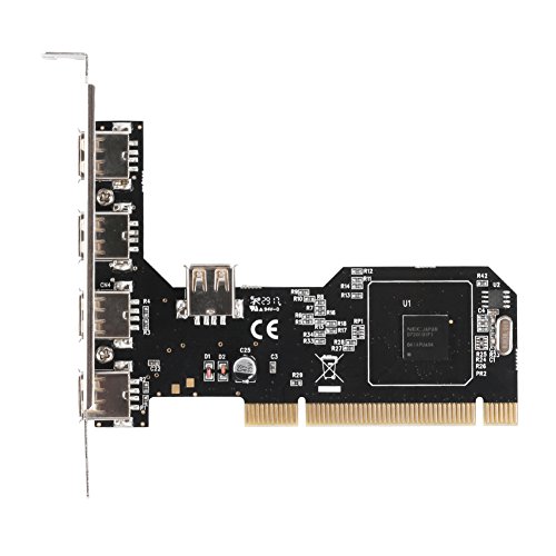 QNINE Internal USB 2.0 PCI Card, 5 Port (4 External & 1 Internal) PCI Expansion to USB 2 Adapter Hub Controller, High Speed 480Mbps for Desktop