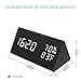 Digital Alarm Clock, Micarsky Wooden Led Digital Clock for Bedrooms with 3 Alarms Setting, 3 Levels Brightness, Dual Power, Dual Time (12/24) Mode, Voice Control, Temperature and Humidity Displaying