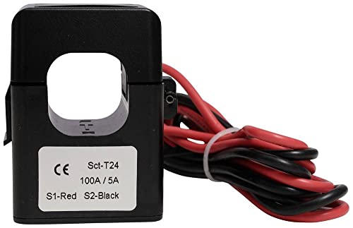 Counttec ESCT-T24 - Transformador de corriente primaria (100 A, corriente secundaria, 5 A, diámetro del conductor: 25 mm)