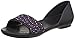 crocs Women's Lina Embellished Dorsay Flat Sandal, Black/Multi, 8 M US