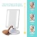 KEDSUM LED Lighted Makeup Mirror, Travel Vanity Mirror with Lights, Lighted Tabletop Mirror with Detachable 5X Magnification Spot Mirror, 180°Adjustable Touch Screen,Batteries or USB Charging