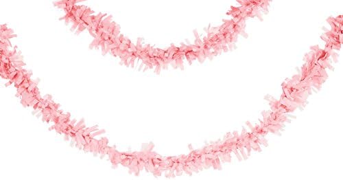 Creative Converting Tissue Fringe Garland, 25', Classic Pink
