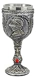 Ebros Heraldry Medieval Renaissance Royal Knight Suit of Armor Wine Goblet Chalice Decor Figurine 5 Ounces