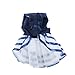 PanDaDa Pet Dog Tutu Dress Princess Stripe Bow Lace Skirt Puppy Clothes Appa...