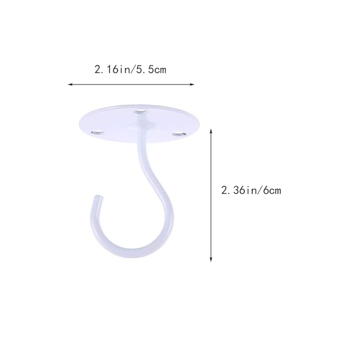 Ganchos y colgadores Blanco Yardwe 2 Piezas Gancho de Techo para