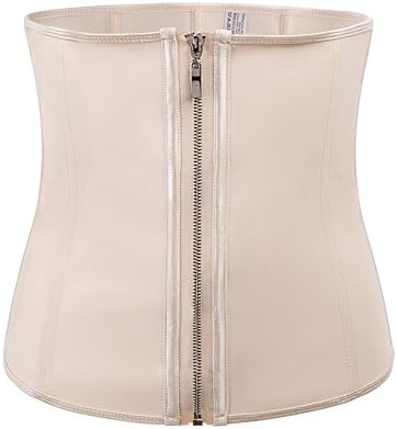 MISS MOLYWomen Latex Underbust Waist Trainer Corset Cincher Zip & Hook Sport Girdle Hourglass Body Shaper