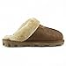 CLPP'LI Womens Slip on Faux Fur Warm Winter Mules Fluffy Suede Comfy Slippers-Tan-10