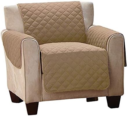 WJX Sofa Cover Slipcover Elastic Cotton Waterproof Sofa Cushion,Pet Dog Sofa Protector Recliner Chair Protector (3 Seater,Gray),Beige,1seater