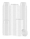 Kindpack Jello Shot Souffle Cups with Lids,2-Ounce,130 Sets，Slime Containers,Disposable and Reuseable Portion Cups Sauce cup