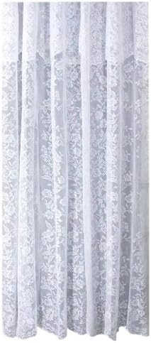 Ricardo Romance Lace White Lace Fabric Shower Curtain With An