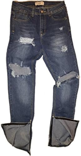 Hand Distressed Fear of God inspired Dark Indigo Denim