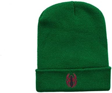 Hero Collection Spiderman Marvel Green Winter Beanie Authentic One Fit All Embroidery Men/Women/Children Multi Color Green