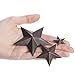 Factory Direct Craft Package of 42 Assorted Size Rustic Tin Barn Stars for Embellishing, Crafts, and More