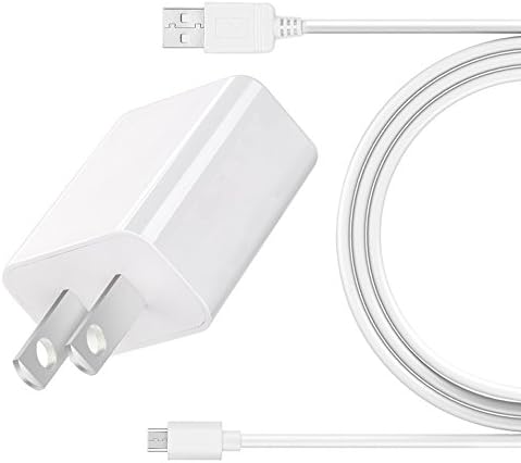 BSSPOWER 5V Camera Power Supply for YI Dome Camera 87002 93006, Nest Cam NC1102ES, GoPro HERO Session CHDHS-102, Dropcam HD Pro Wi-Fi Video Monitoring and Other Micro-USB Device, White / 5 ft
