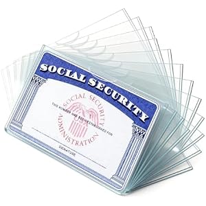 10 Pack Social Security Card Protector Sleeves, Medicare Card Protector Sleeve，Credit Card Skin，Ultra Clear & Durable Waterpr