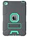 iPad Mini 4 Case,iPad Mini 4 Retina Case,BENTOBEN 3 in 1 Hybrid [Soft&Hard] Heavy Duty Rugged Stand Cover Shockproof Anti-Slip Anti-Scratch Full-Body Protective Cases for iPad Mini 4,Gray/Mint Green