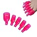 yueton Pack of 10 Reusable Toenail Nail Art Soak Off Cap Clip UV Gel Polish Remover Tool (Hot Pink)