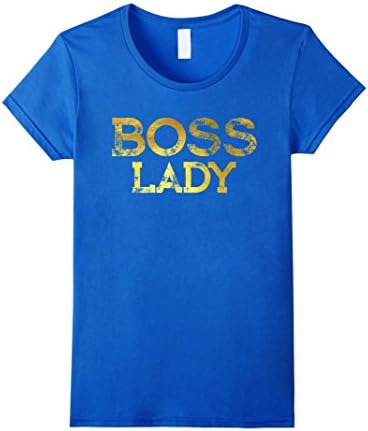 Womens Boss Lady Gold T-shirt Gift XL Royal Blue