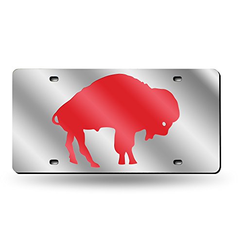 Rico Industries NFL Buffalo Bills Retro Laser Cut License Plate, Silver
