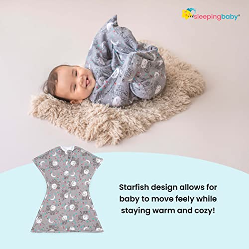 Sleeping Baby ZipadeeZip Cotton Transition Swaddle Blanket Baby