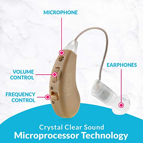 Digital Hearing Amplifier Set (2 Pairs) 4 Rechargeable Noise