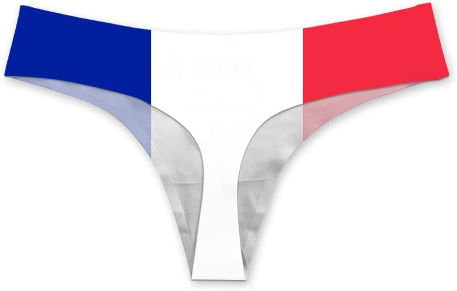 Chinein Women's Thongs Breathable Panties Bikini France Flag
