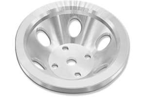 IMOOA Long Water Pump Pulley Single Groove LWP For Chevy SBC 265 283 305 327 350 383 400 1955-1986 Polished Aluminum