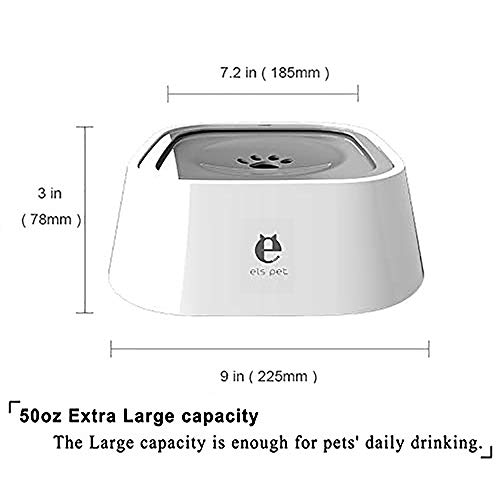 OKAWADACH Dog Water Bowl, Pet Water Bowl No-Spill Slow Water Feeder for Vehicle Carried