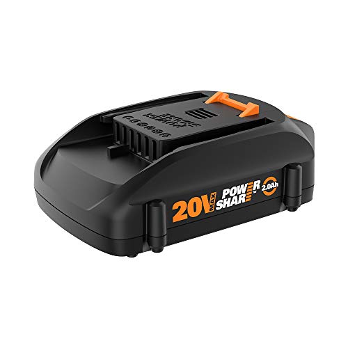 worx wa3575 batería de repuesto powershare de 20 v y 2,0 ah, naranja y negra