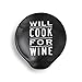Will Cook for Wine Ceramic Spoon Rest