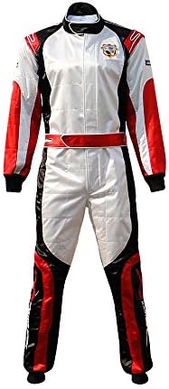 jxhracing K003 Two Layers GO Karts One-Piece suit-Red-Large