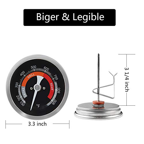 Dracarys Grill Temperature Gauge Thermometer Replacement for Big Green