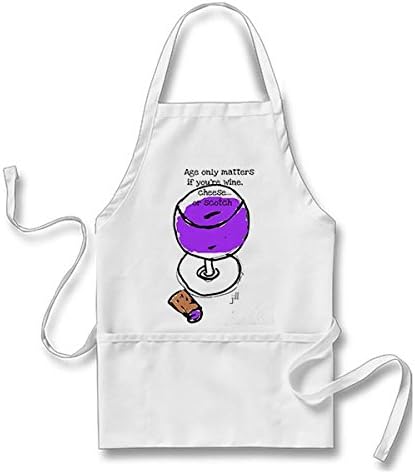 Julyou Wine "Age only matters if you're wine, cheese or Adult Apron