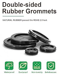 EASYEAH 80 PCS Rubber Grommets Assortment Kit for