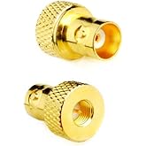 DHT Electronics 2pcs RF coaxial coax adapter SMA male to BNC female goldplated