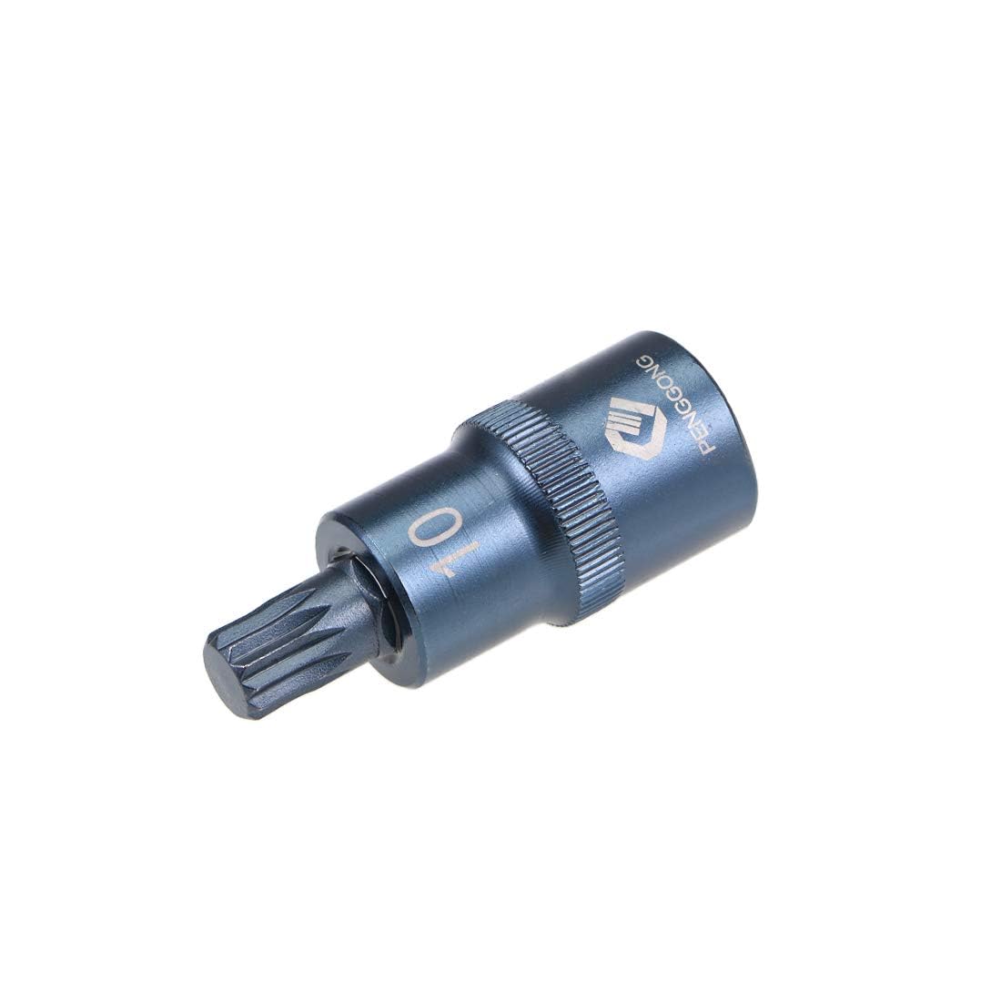 TOP-VIGOR Triple Square Spline Bit Socket, 1/2" Drive x M10 (10mm) CR-V Key Socket, Premium S2 Steel Bits, Bit with 2" Length for Car, Trucks Repair(for Hand Use Only)