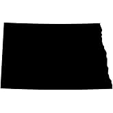North Dakota Peace Garden State Sioux Pride Decal Sticker - Black 5" Vinyl Decal for Cars, Laptops