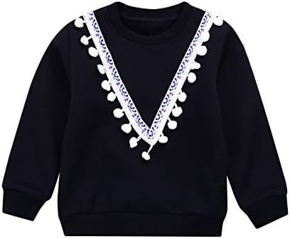 KU YI WA-TT Kids Fleece Sweatshirt Toddler Baby Girl Long Sleeve Pullover Shirt Fall Winter Tops for 1-5Years