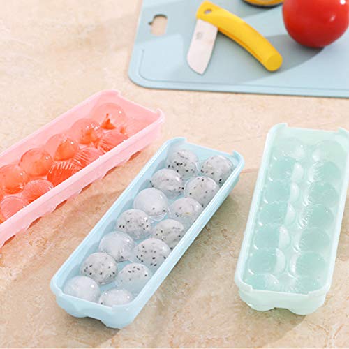 3 Pack Ice Cube Trays with Removable Lids, BPA Free Ice Cube Molds for Whiskey, Easy-Release Stackable 14 Ice Cubes, Vodka Popsicles, Beverages - Thumbnail 7