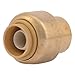 SharkBite 3/8 Inch (1/2 Inch OD) Push Cap, Push to Connect Brass Plumbing Fitting, PEX Pipe, Copper, CPVC, PE-RT, HDPE, U512LFA