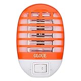 GLOUE Bug Zapper Electronic Insect Killer,Mosquito Killer Lamp,Eliminates Most Flying Pests! Night Lamp (Orange)