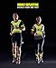 JQP Sports Running Vest and 4 LED Safety Light Set The Perfect Waterproof Running Light and Reflective Vest for Jogging Cycling Biking Strobe Light (L/XL)